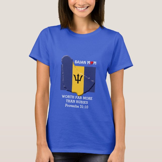 BARBADOS MAMMA Proverbs 31 T Shirt (Framsida)