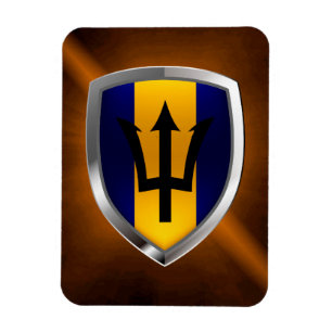 Barbados Mettalic Emblem Magnet