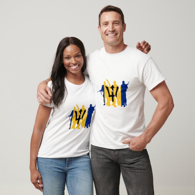 Barbados militära enheter t shirt (Unisex)