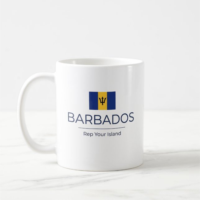Barbados Minimalist | Varje dags stolthet Kaffemugg (Vänster)