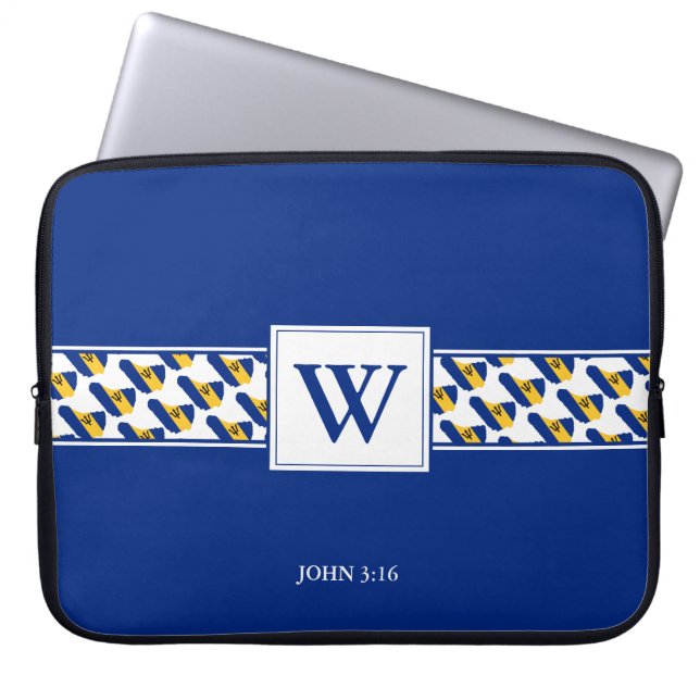 BARBADOS Monogram Christian Bible Laptop Fodral (Framsidan)