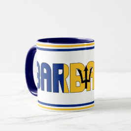 Barbados National Flagga Patriotic Coffee Mugg