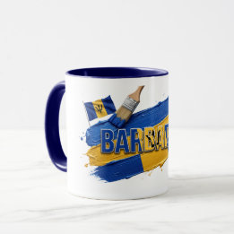 Barbados Paint Brush Design | Karibiskt Stolt Mugg