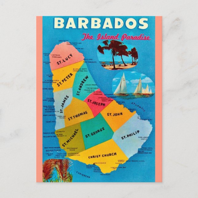 Barbados - Paradis vykort (Framsida)