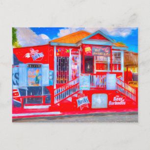 Barbados Pub Art Vykort