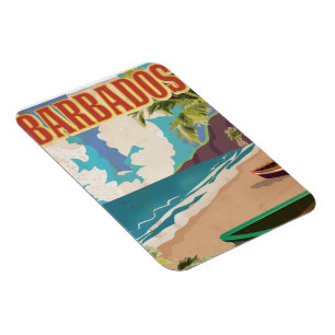 Barbados reser affischen magnet