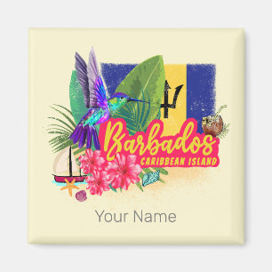 Barbados Retro Vintage-Karibiska ön Souvenir Magnet