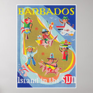 Barbados Retro Vintage resor Poster
