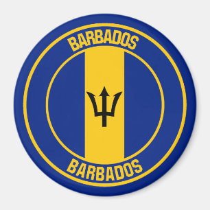 Barbados runda Emblem Magnet