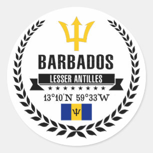 Barbados Runt Klistermärke