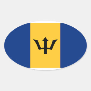 Barbados sjunker den ovala klistermärken