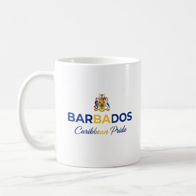Barbados statsvapen | Vardaglig stolthet Kaffemugg (Vänster)