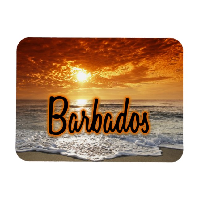 Barbados sunset magnet (Horisontell)