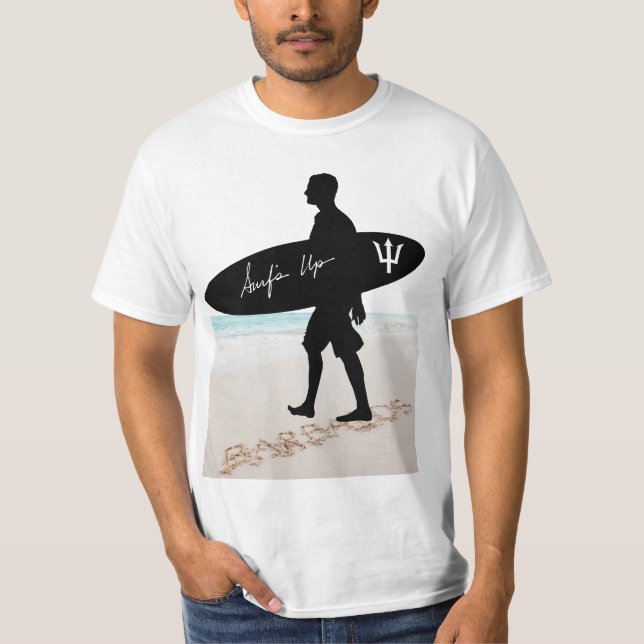 Barbados Surfas upp T Shirt (Framsida)