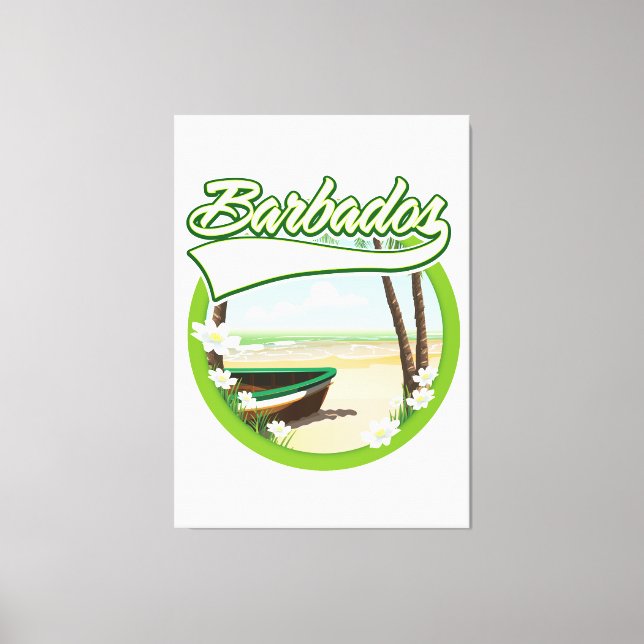 Barbados Travel logotyp Canvastryck (Framsida)