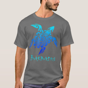 Barbados Tribal Turtle Polynesian Tattoo Stil Vac T Shirt