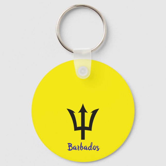 Barbados Trident Keychain Nyckelring (Framsida)