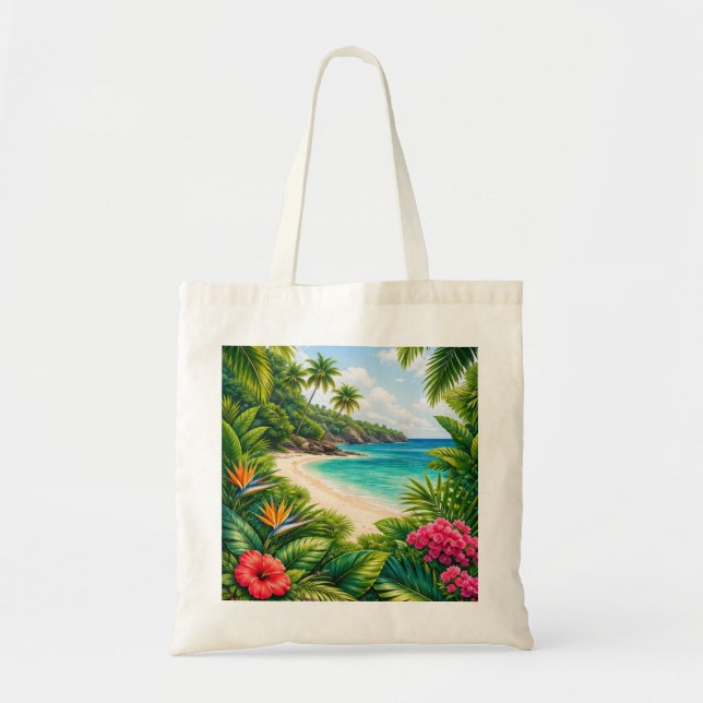 Barbados Tropisk Strandparadis Tygkasse (Framsidan)