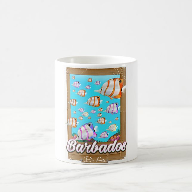 Barbados Tropiska Fiskar resaffisch Kaffemugg (Center)