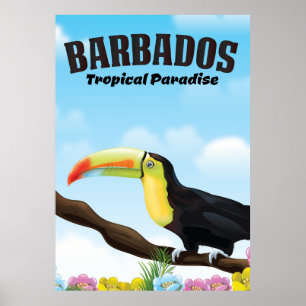Barbados Tropiskt Paradis resaffisch Poster