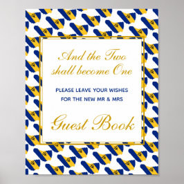 BARBADOS Underteckna vår gäst Bok Bröllop Poster