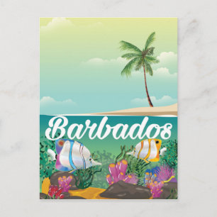 Barbados undervattensreseaffisch vykort