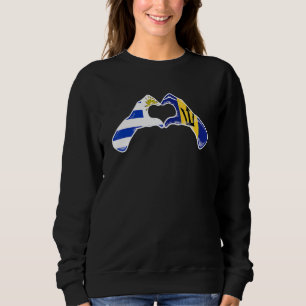 Barbados Uruguay Flag Barbadian Uruguayan Hjärta 1 T Shirt