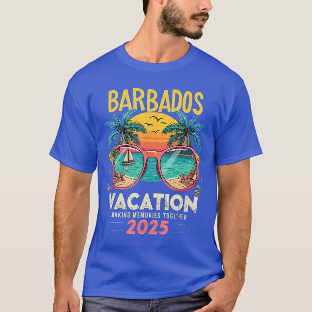 Barbados Vacation 2025 Tropical Beach Vibes Vacati T Shirt (Framsida)