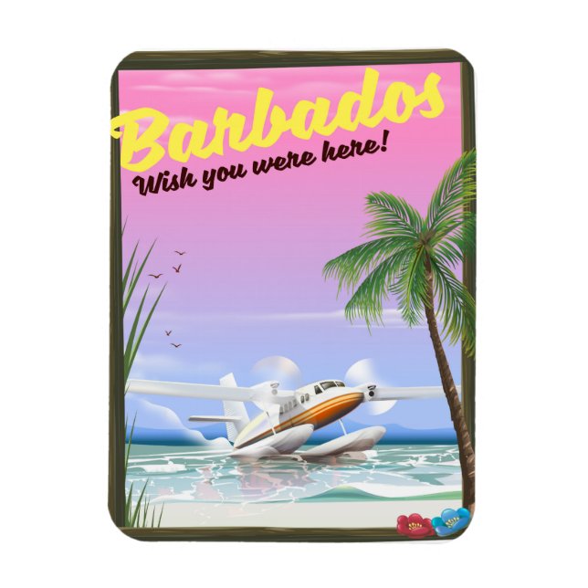 Barbados - värmer dig saknar dig här! magnet (Vertikal)