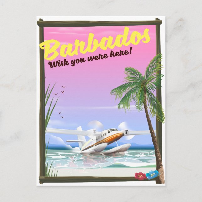 Barbados - värmer dig saknar dig här! vykort (Framsida)