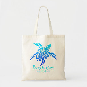 Barbados Väster Indies Vintage Retro Tribal Turtle Tygkasse