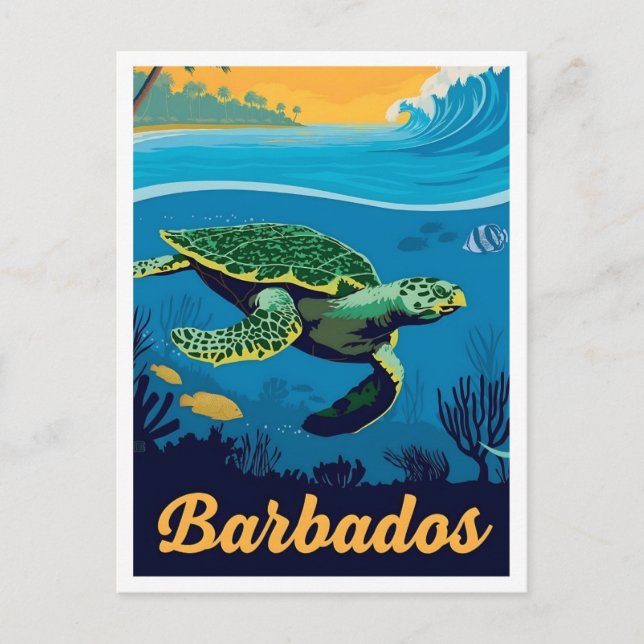 Barbados Vintage Resa  Vykort (Framsida)