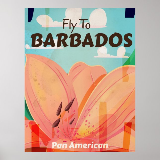 Barbados vintage resemaffisch poster (Framsidan)