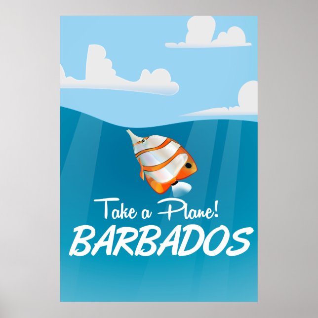 Barbados vintage resemålning affisch (Framsidan)