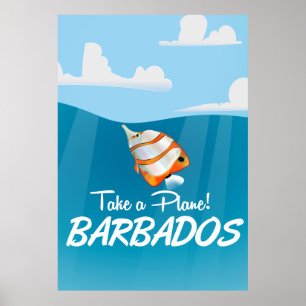 Barbados vintage resor poster