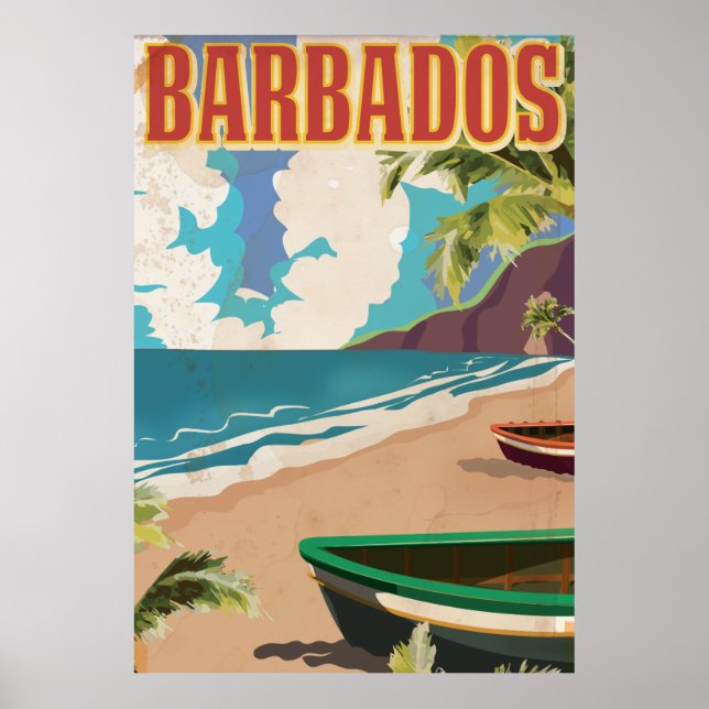 Barbados vintage resor poster (Framsidan)
