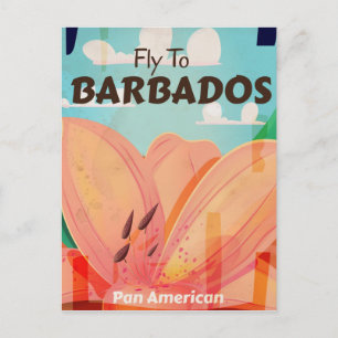 Barbados vintage-resoraffisch vykort
