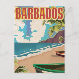 Barbados vintage-resoraffisch vykort