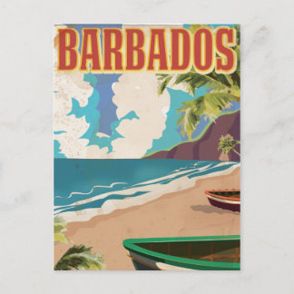 Barbados vintage-resoraffisch vykort