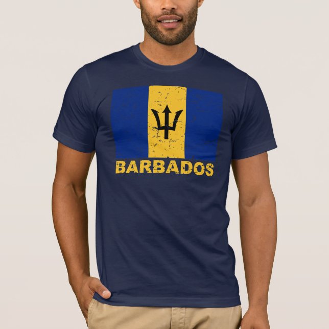 Barbados vintageflagga tee shirt (Framsida)