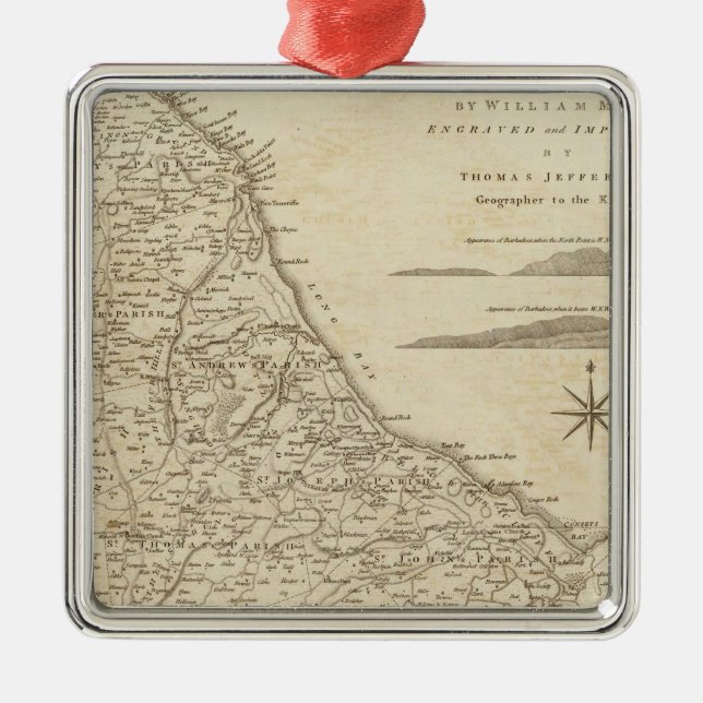 Barbadoser Julgransprydnad Metall (Framsidan)