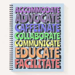 Bärbar 8,5 x 11 Spiral - Lärardagen i blått