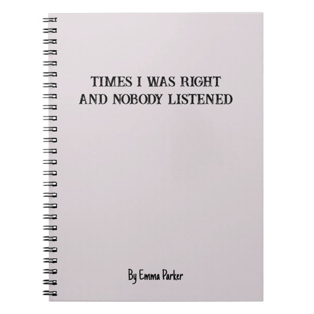 Bärbar Anpassningsbar för medarbetare/Student-gåvo Anteckningsbok (Framsidan)