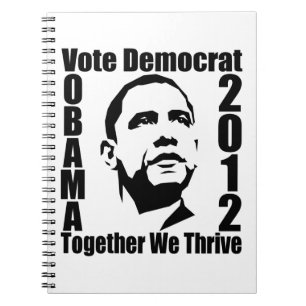 Bärbar anpassningsbar för OBAMA 2012 Anteckningsbok Med Spiral