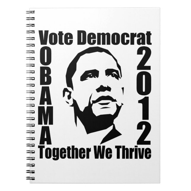 Bärbar anpassningsbar för OBAMA 2012 Anteckningsbok Med Spiral (Framsidan)