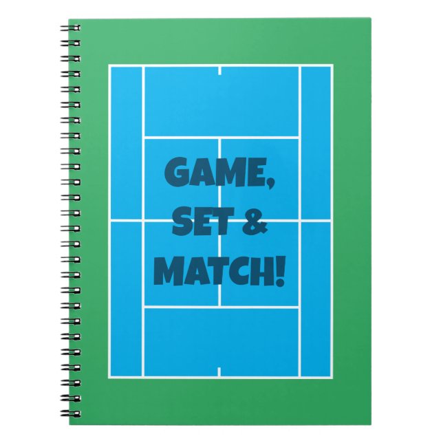 Bärbar anpassningsbar för tennis-spelare anteckningsbok (Framsidan)