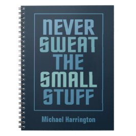 Bärbar anteckningsbok med eget namn som motiv spiral