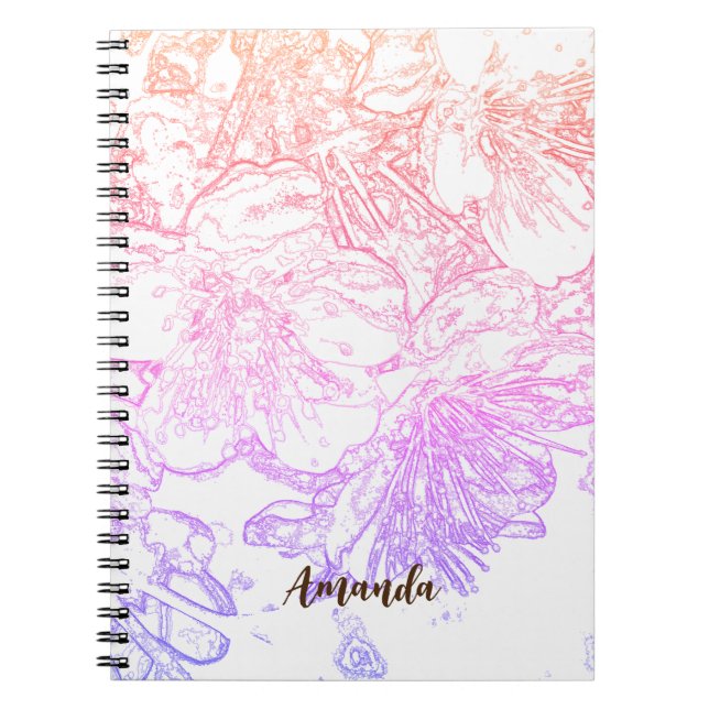 Bärbar Apple-blommar Anteckningsbok (Framsidan)