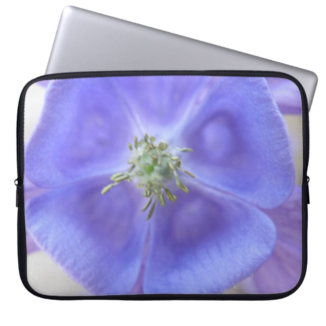 Bärbar Aquilegia Flower-blogg Laptop Sleeve (Framsidan)