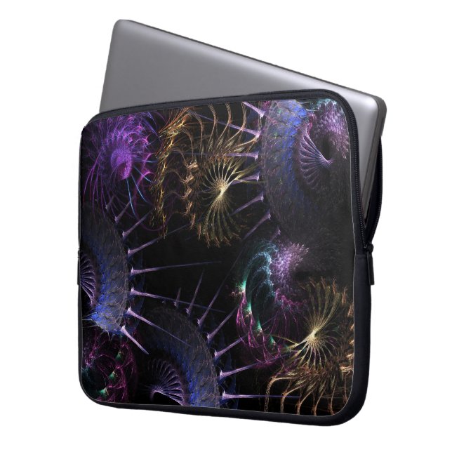 Bärbar bärbar dator med fjällhjul från Lila och Gu Laptop Sleeve (Framsidan Vänster)